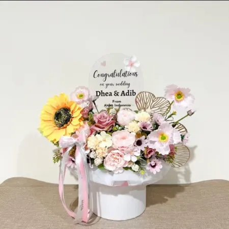 Bloom Box Akrilik Ucapan Wedding Magetan
